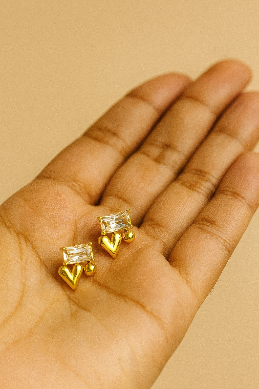 HEART CRYSTAL STUDS