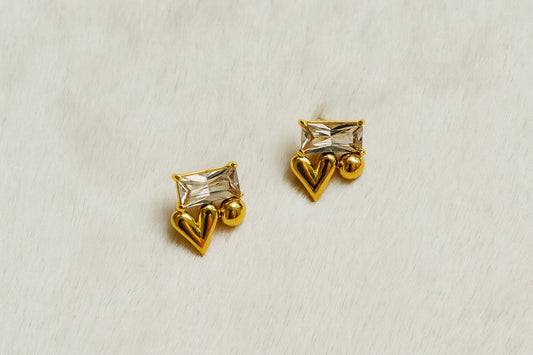 HEART CRYSTAL STUDS