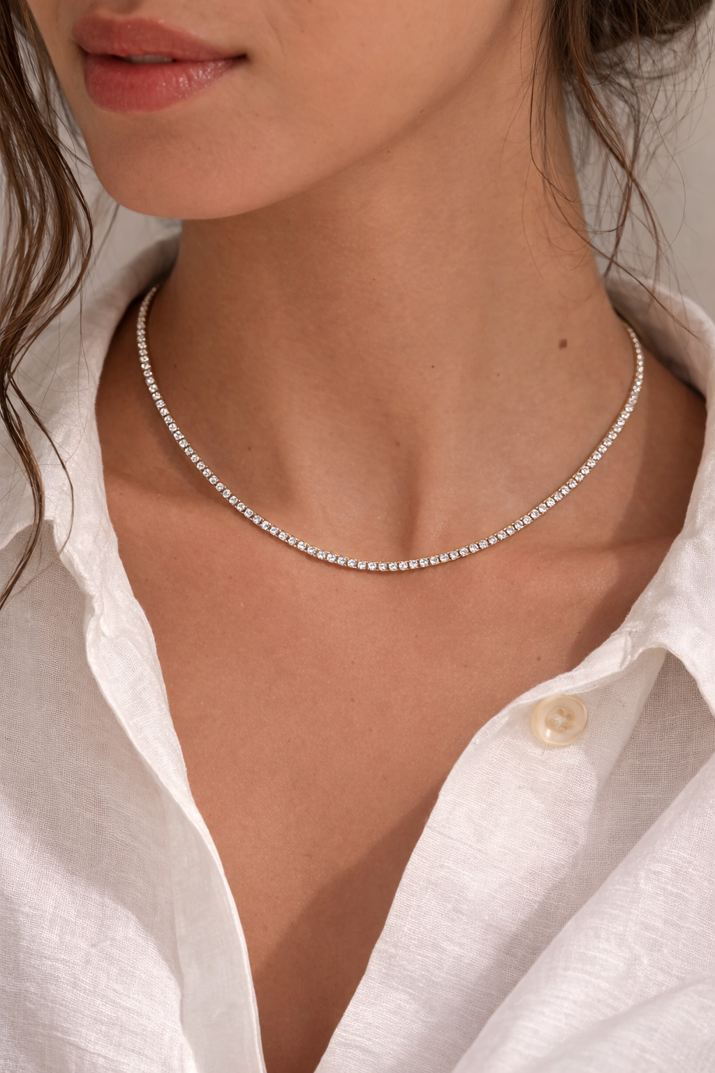 CRYSTAL TENNIS NECKLACE