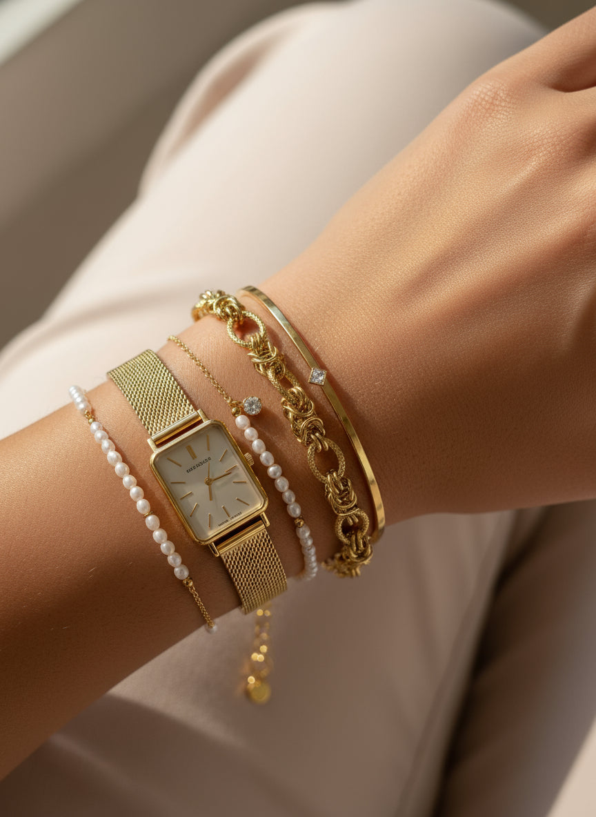 BEADED GOLD BRACELET