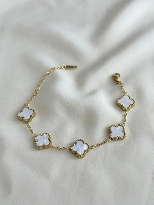 CLOVER BRACELET WHITE